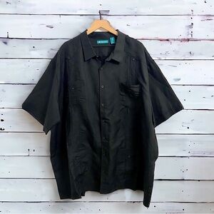 Cubavera Short Sleeve Button Down Guayabera Shirt, Men’s Size 4XL
